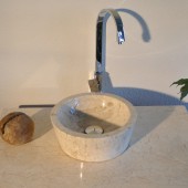 Marmor - Hand Waschbecken MINIJAYA rund - creme
