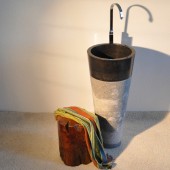  S�ule Marmor Waschtisch CN PEDESTAL schwarz