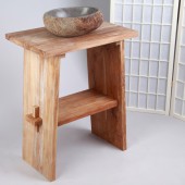 Teak Holz - Zen - Waschtisch - geschliffen