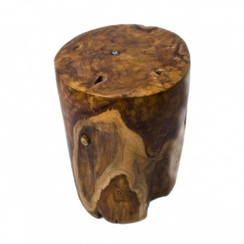 Teak Holz - Hocker Elefantenfu� - lasiert