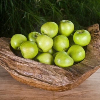 Teak Holz - Schale rustikal � 45 cm - lasiert