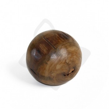 Teak Holz - Kugel massiv � 12 cm - lasiert