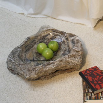 Schale / Waschbecken aus Onyx-Marmor - XIII - � 50 cm