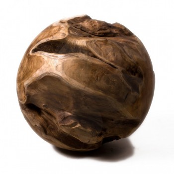 Teak Holz - Kugel massiv � 50 cm - geschliffen 