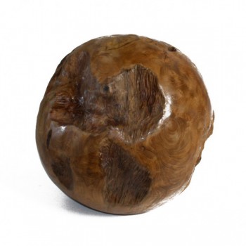 Teak Holz - Kugel massiv � 45 cm - lasiert