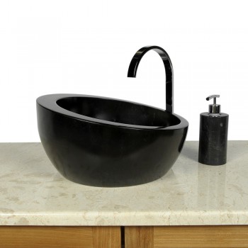 Marmor - Waschbecken KOTAK 76 cm schwarz