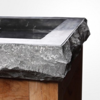 Marmor - Waschbecken KOTAK 70 cm schwarz