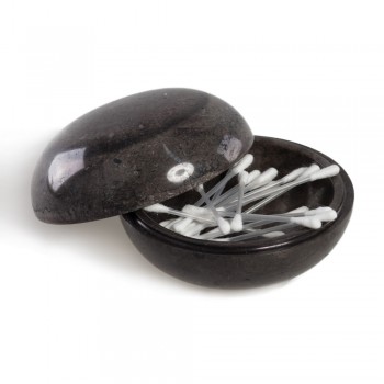 Marmor Dose poliert 12 cm schwarz