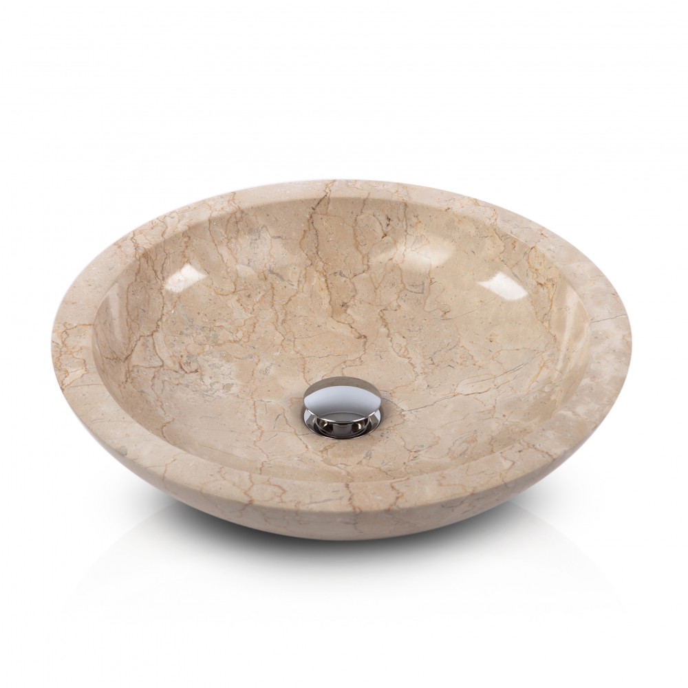 Marmor - Waschbecken 45 cm creme