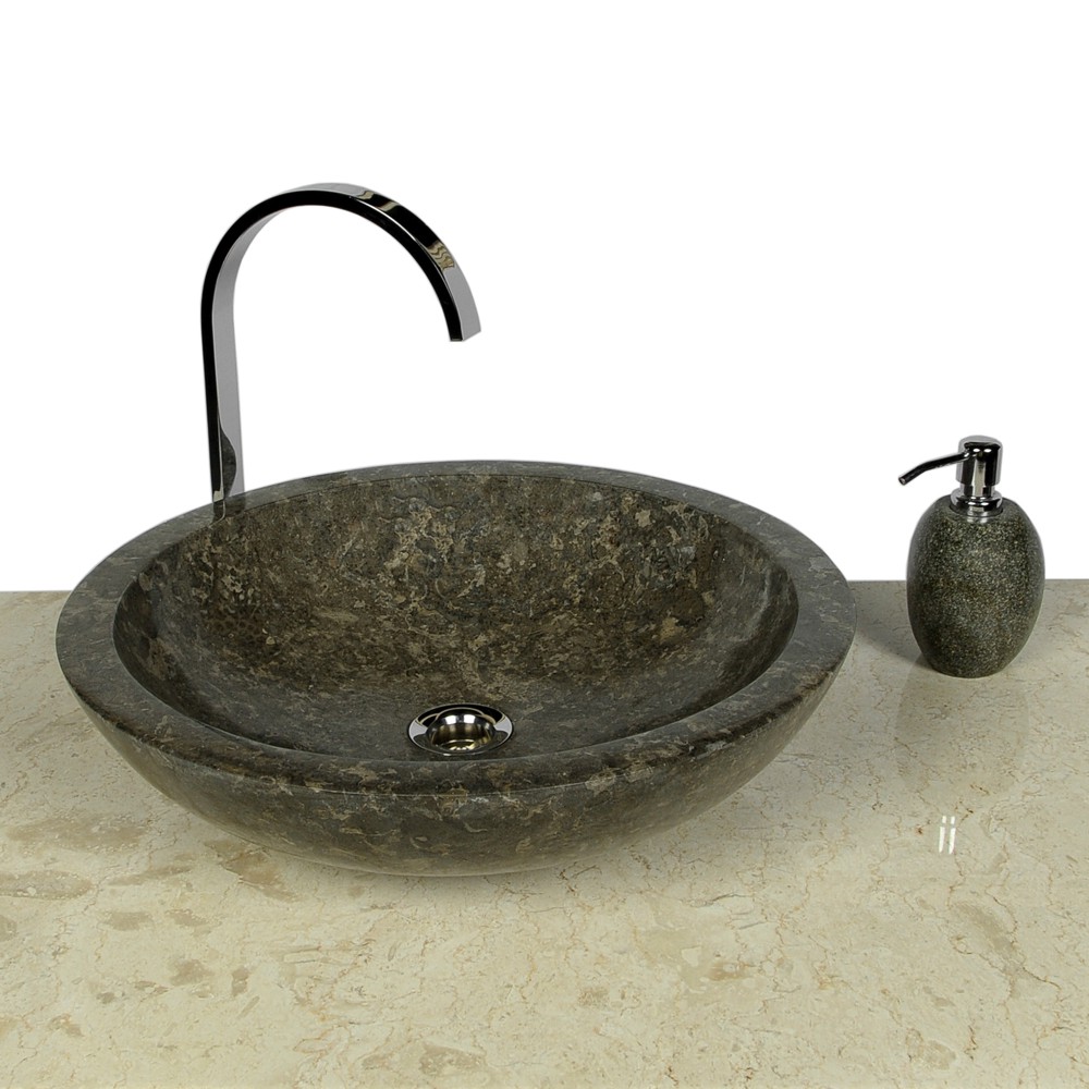 Marmor - Waschbecken 45cm grau