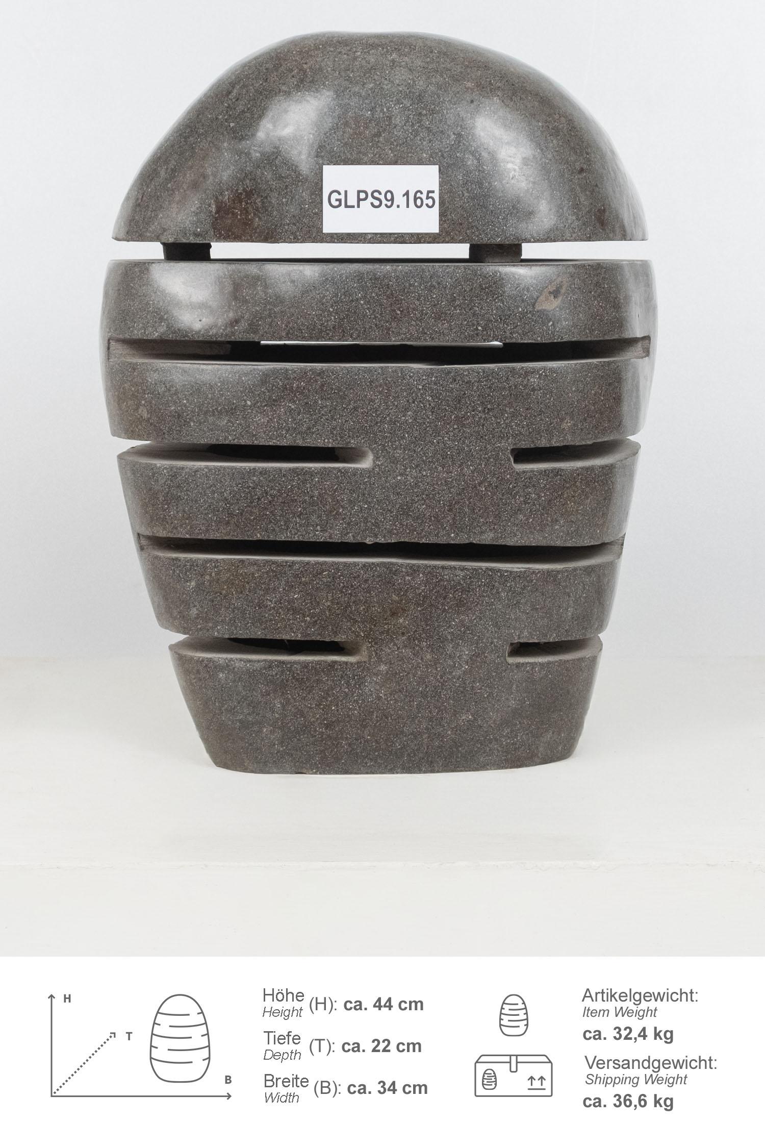Garten Steinlampe poliert grau 40 cm Größe S
GLPS9.165
