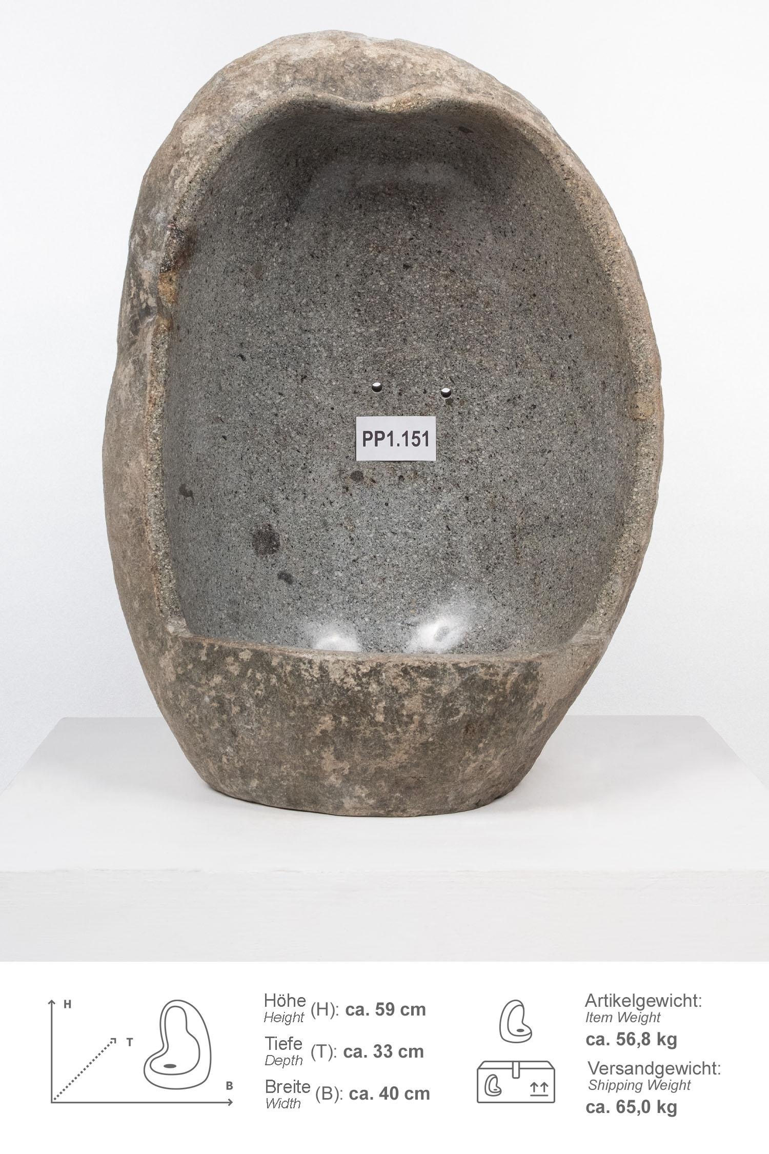 Naturstein Urinal massiv ca. 45x20x35 cm 
PP1.151