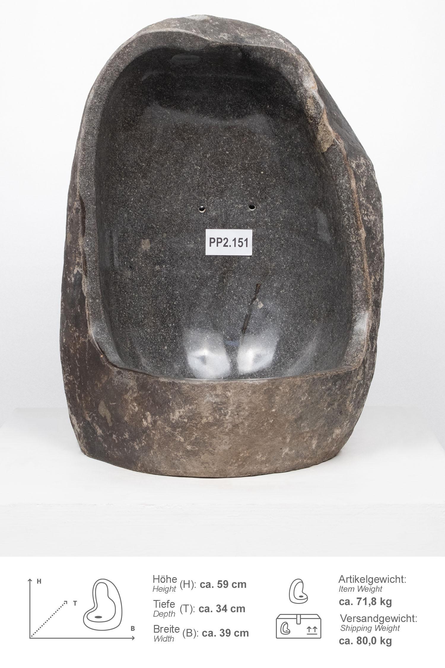 Naturstein Urinal massiv ca. 45x20x35 cm 
PP2.151