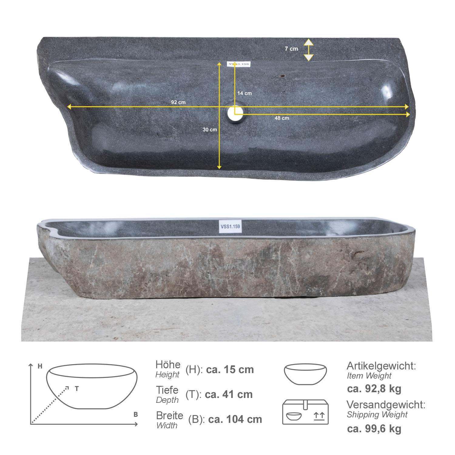 Doppel-Steinwaschbecken VALENTINES L 90 cm
VSS1.159