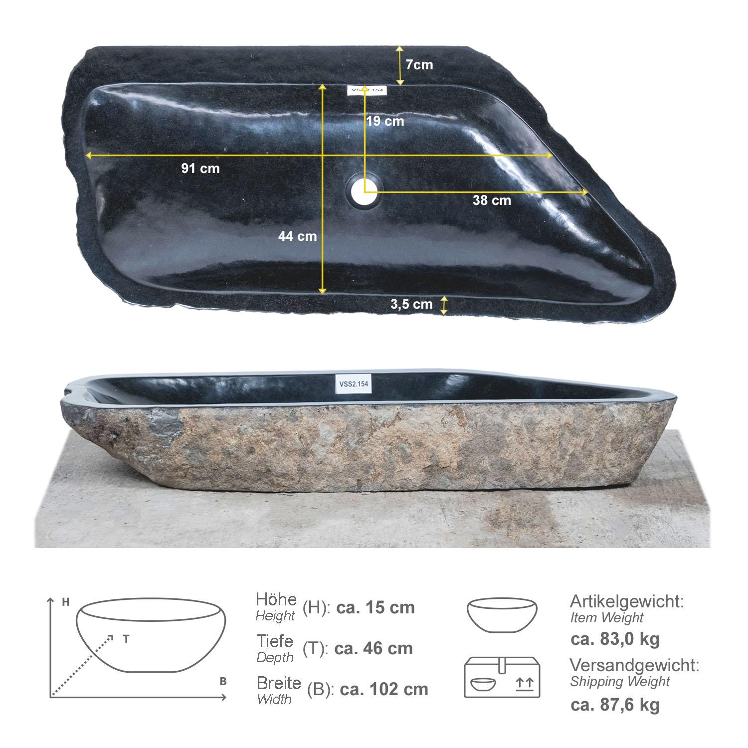 Doppel-Steinwaschbecken VALENTINES L 90 cm
VSS2.154