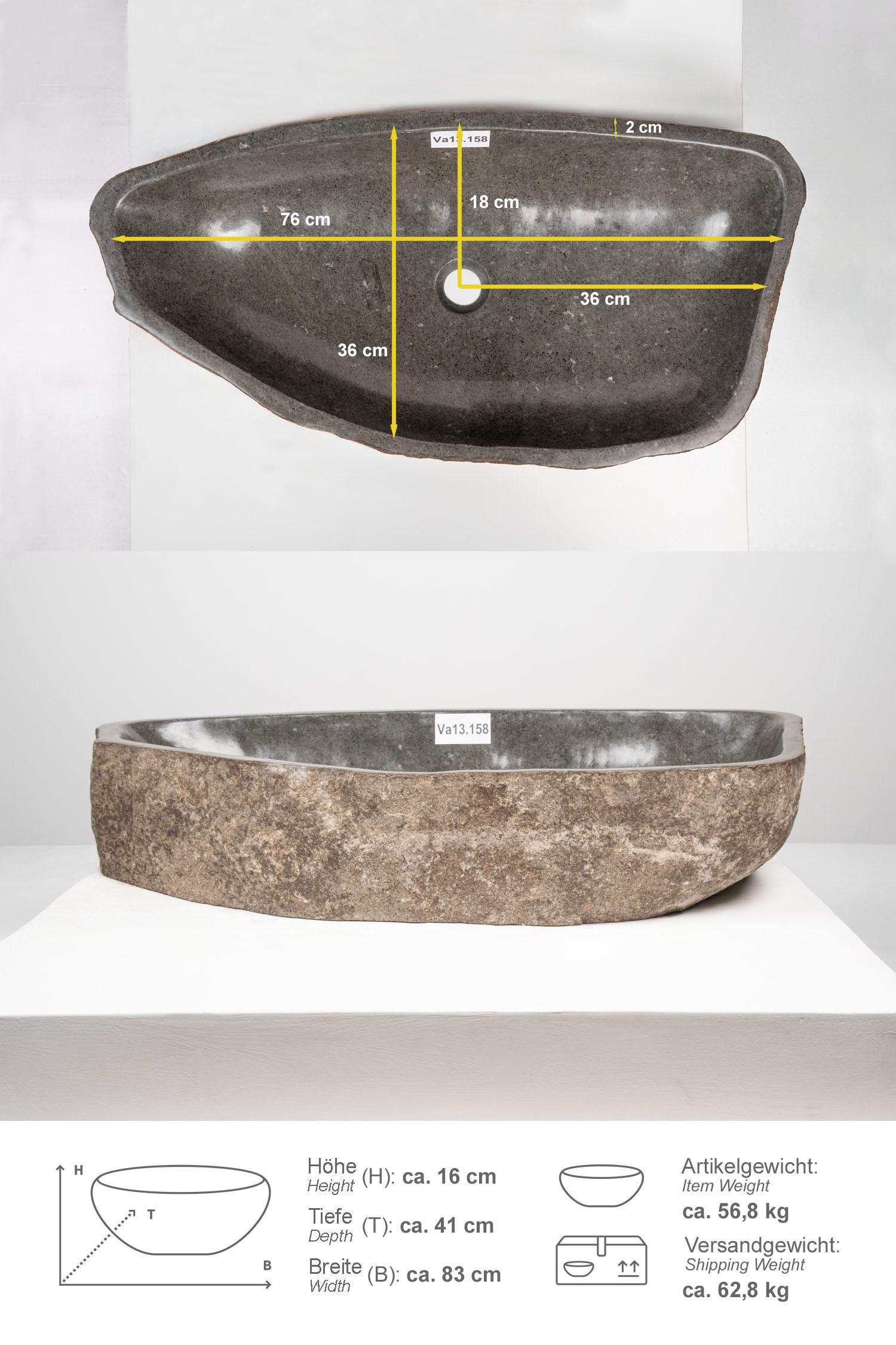 Naturstein Waschbecken 80 cm
Va13.158