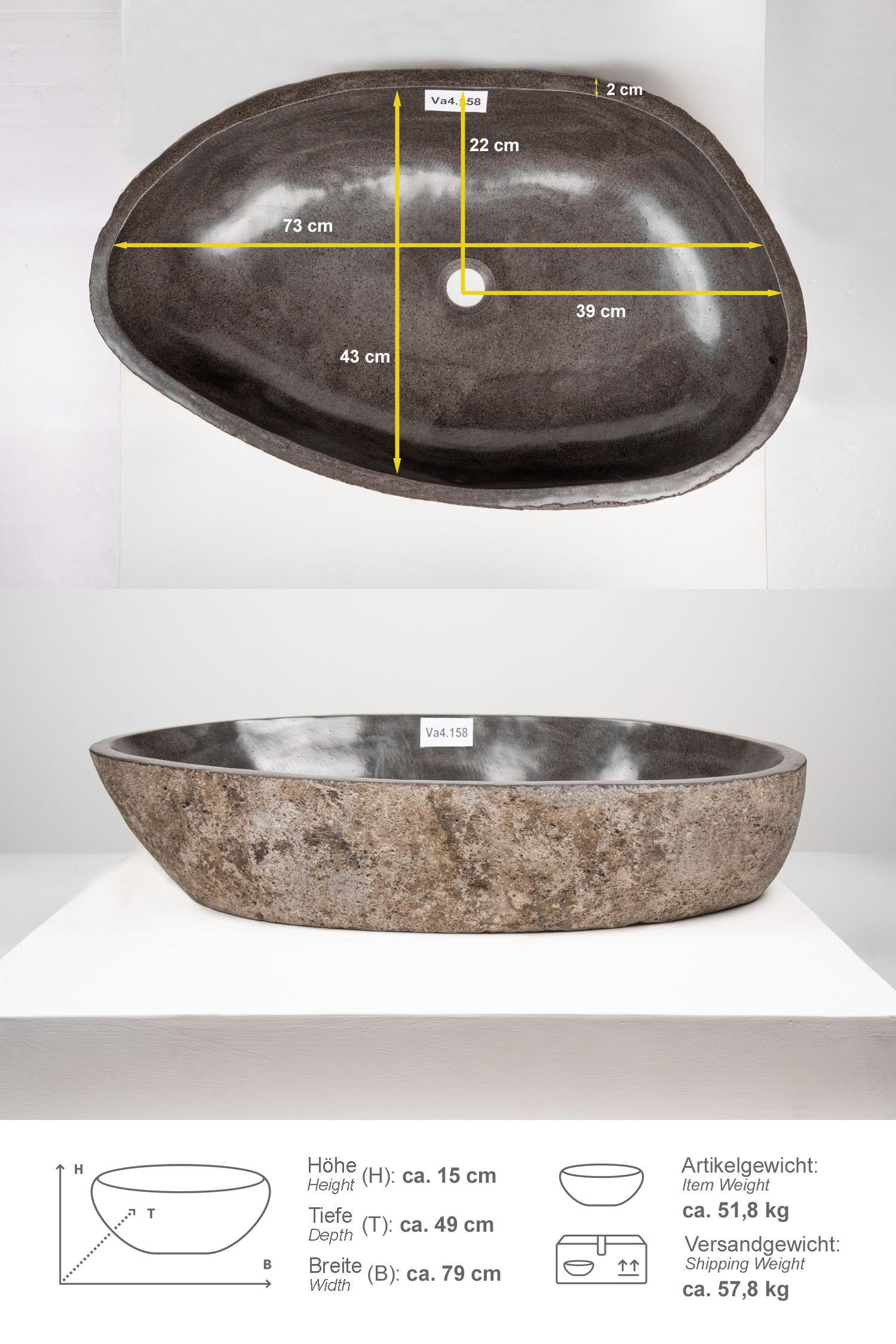 Naturstein Waschbecken 80 cm
Va4.158