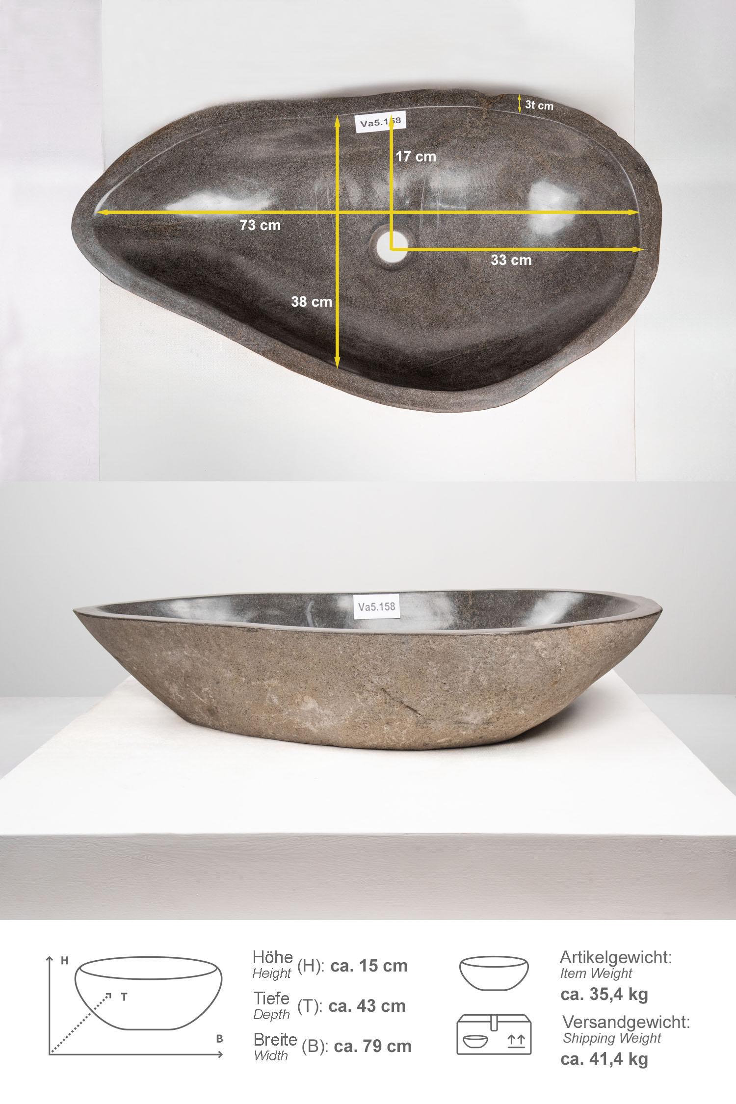 Naturstein Waschbecken 80 cm
Va5.158