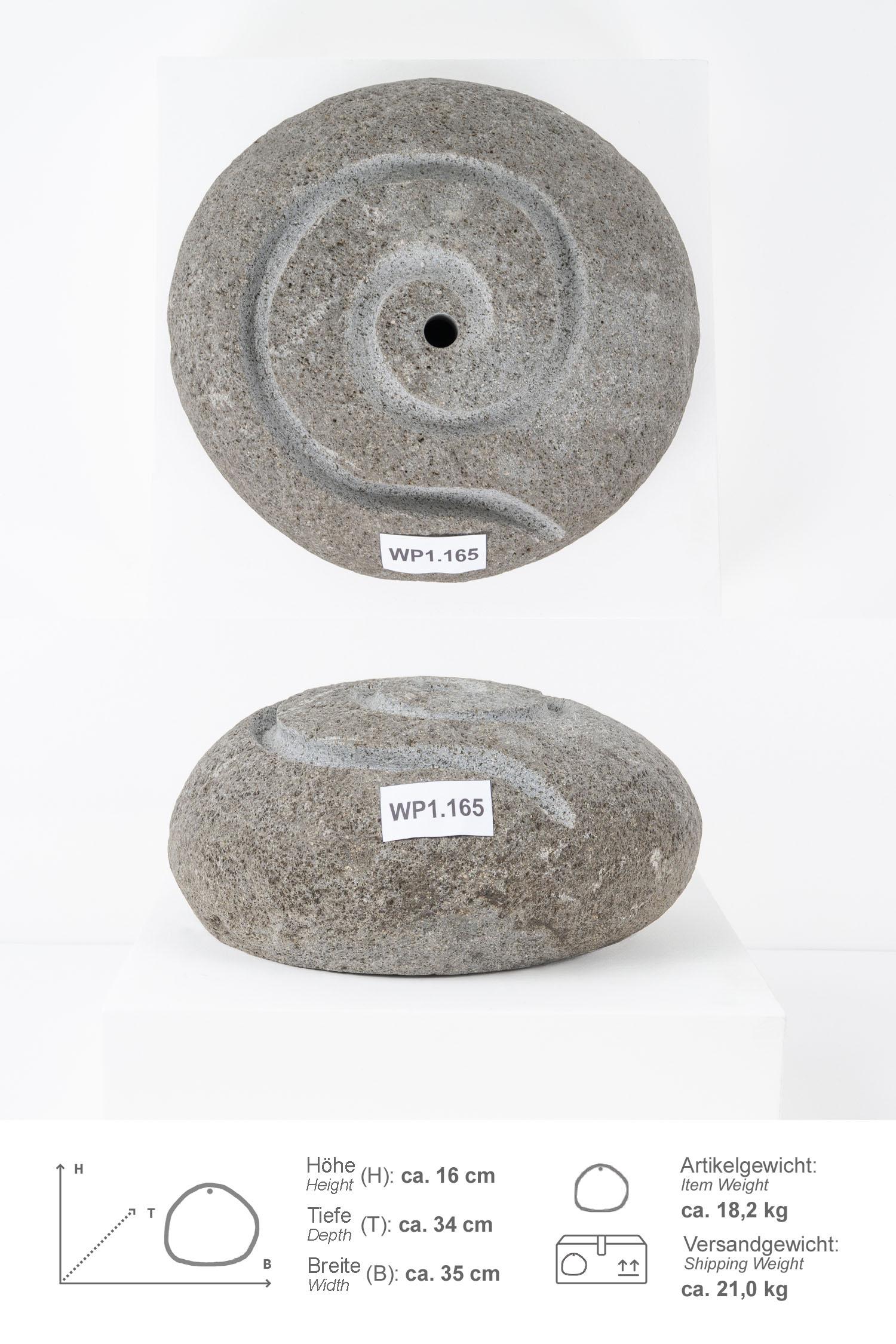 Flussstein Gartenbrunnen Sumba Ø 34 cm WP1.165