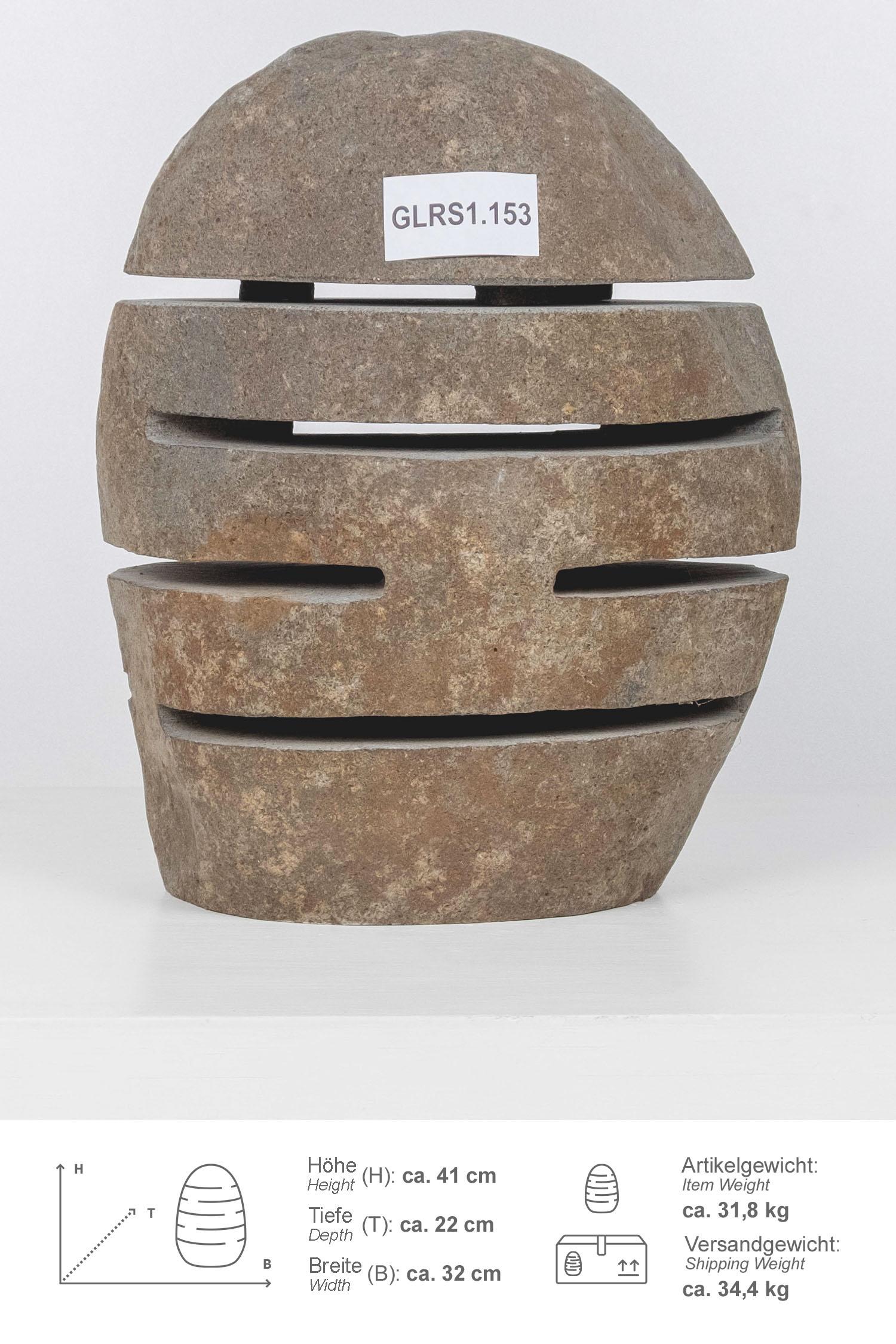 Garten Steinlampe grau oval 40 cm
GLRS1.153