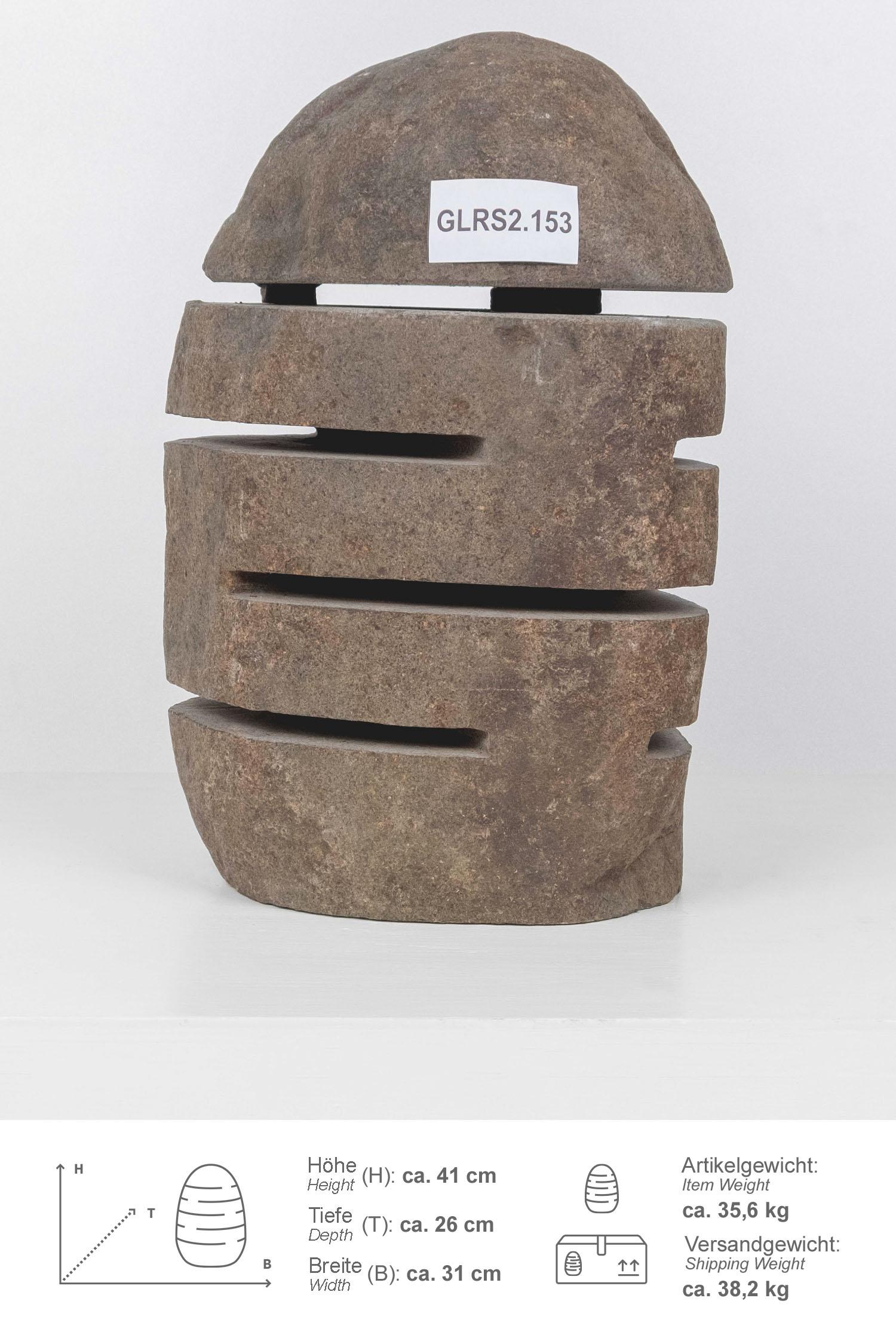 Garten Steinlampe grau oval 40 cm
GLRS2.153