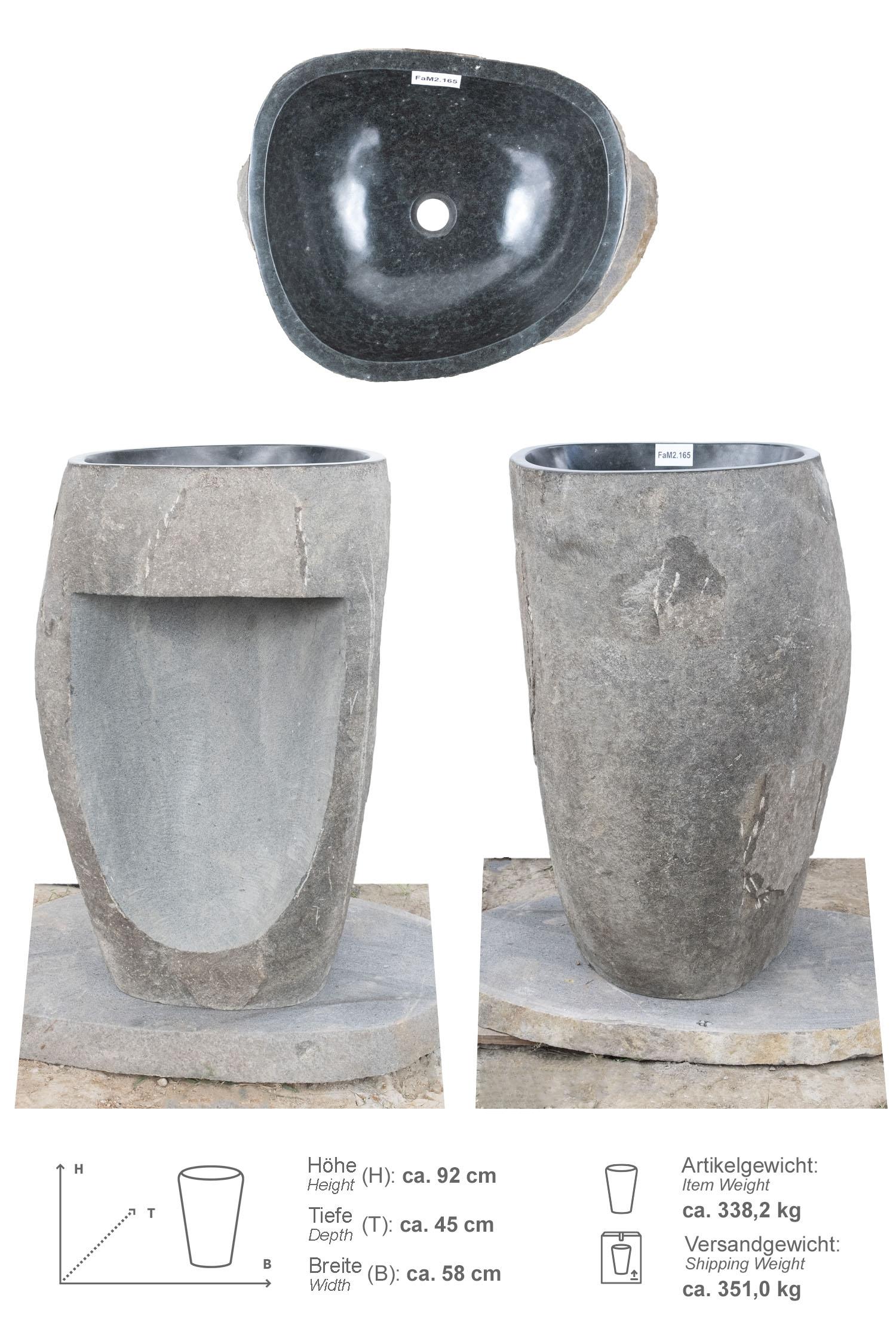 Naturstein-Säule Standwaschbecken 40 cm natur
FaM2.165
