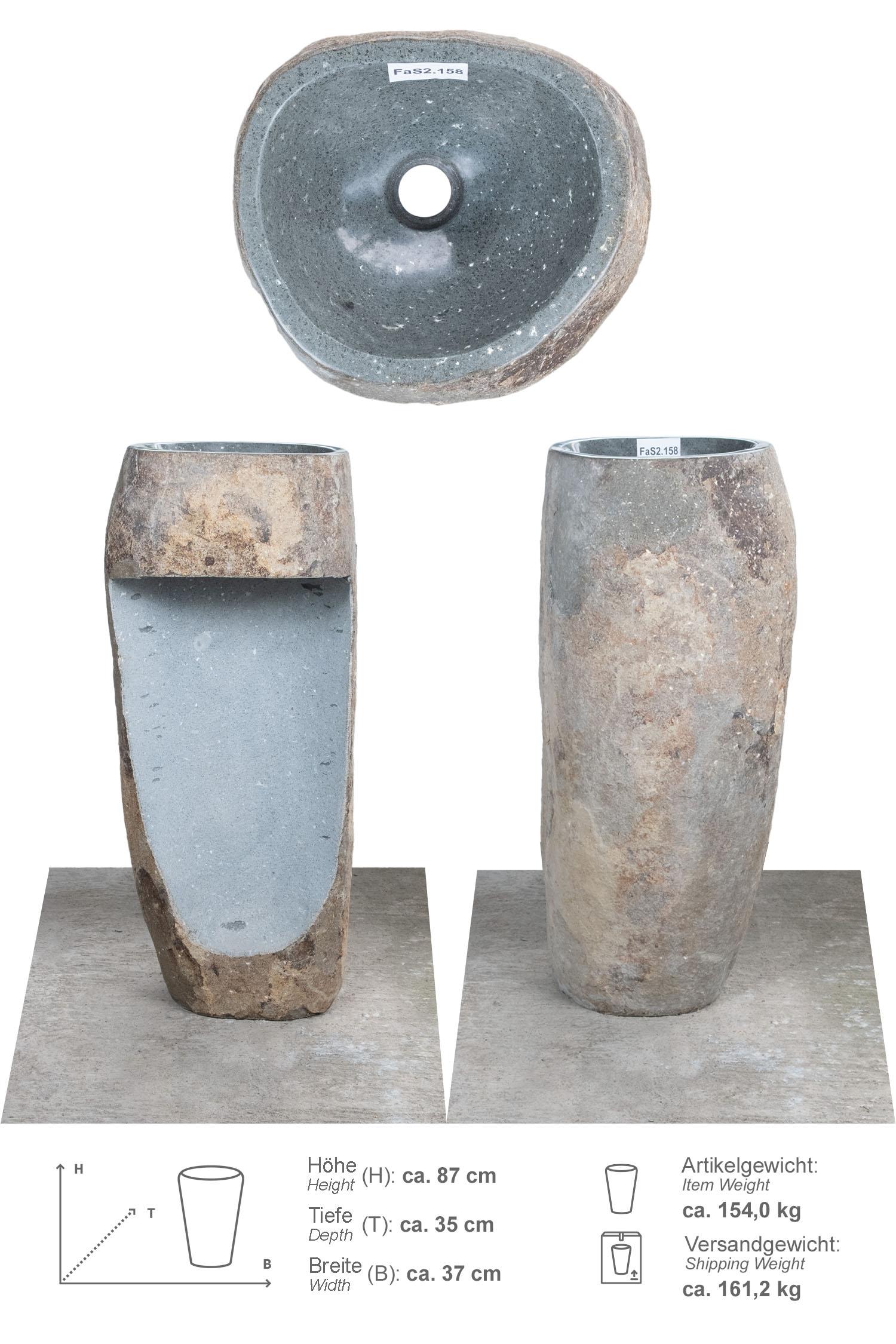 Naturstein Waschtischsäule natur 35x35x80 cm
FaS2.158