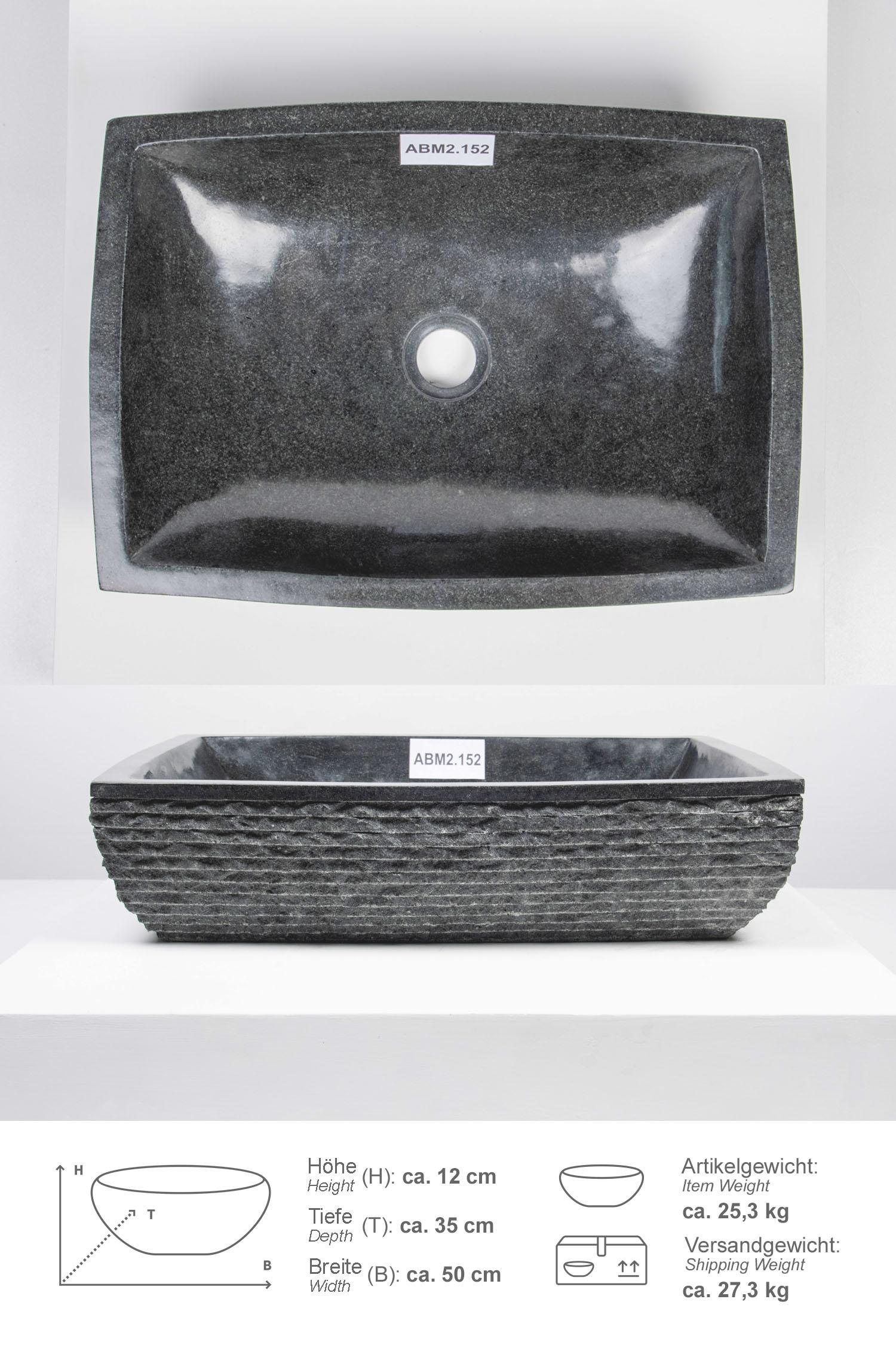 Andesit Waschbecken MARA 50 cm  ABM2.152