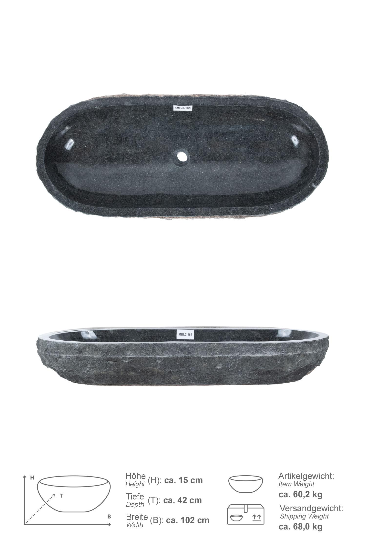 Erosi Andesit Waschbecken anthrazit 100cm
MBL2.165