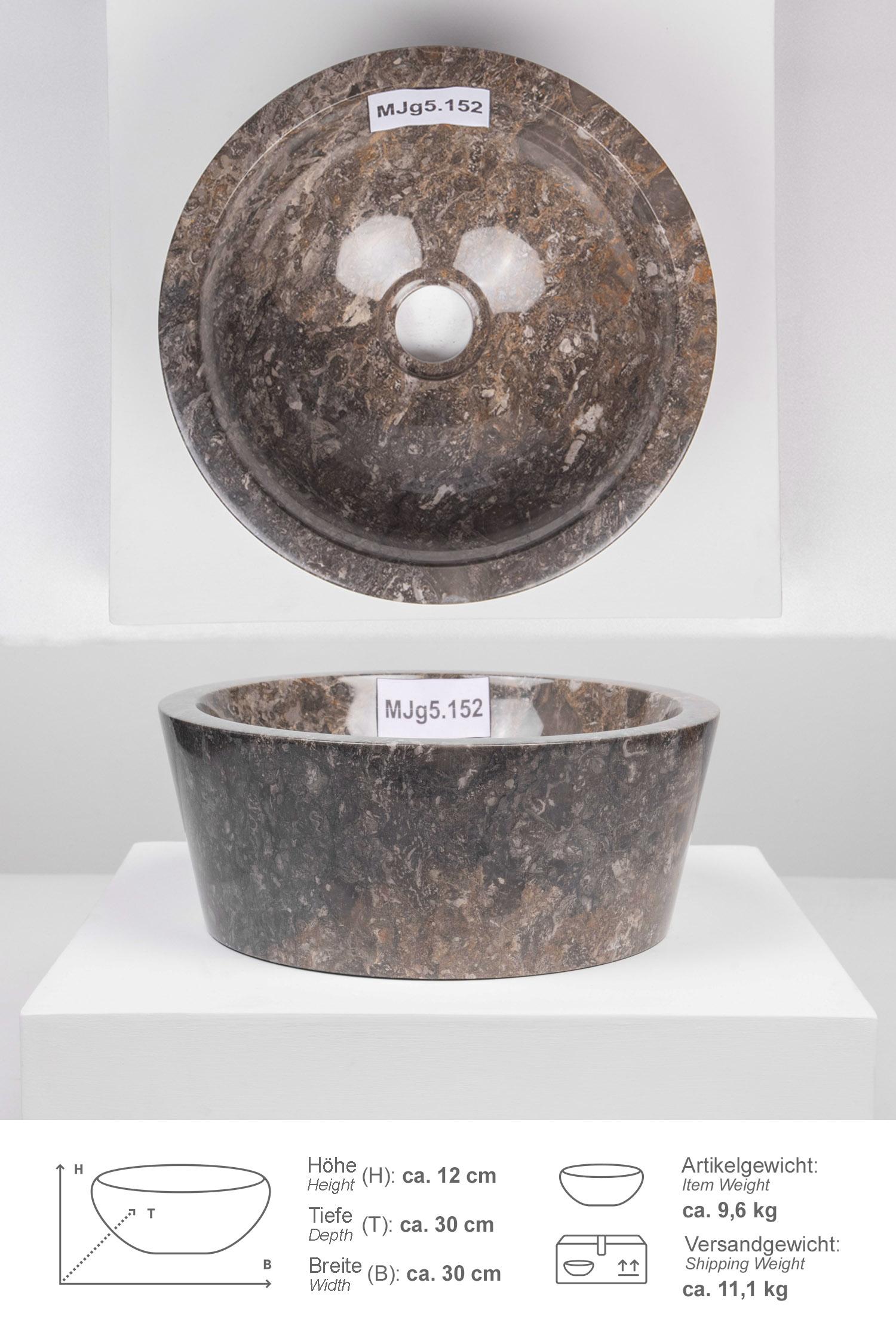 Marmor - Waschbecken MINIJAYA 30 cm grau
MJg5.152