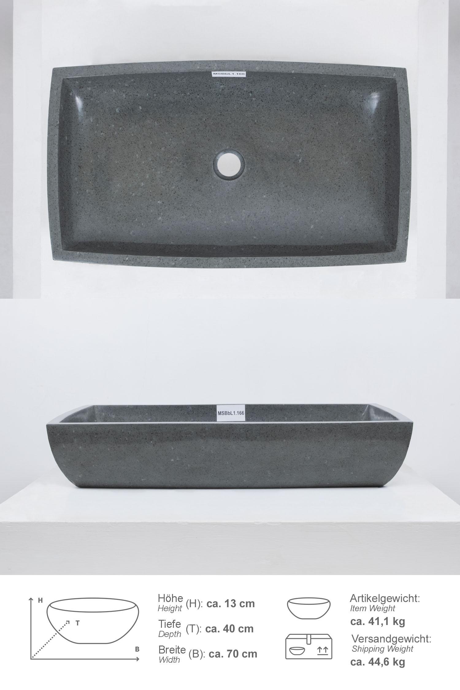 Andesit Waschbecken MARA 70 cm schwarz
MSBbL1.166
