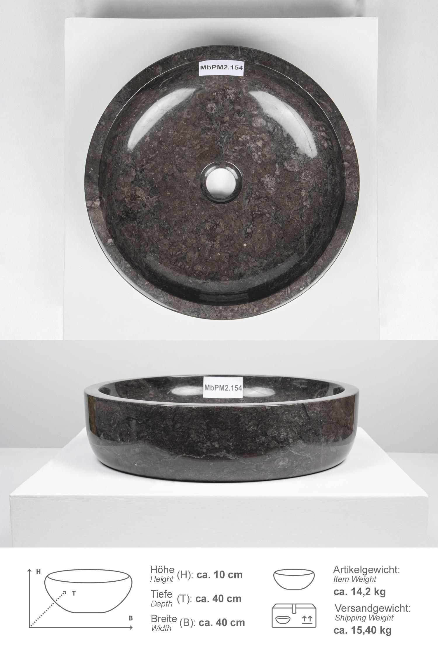 Marmor Waschbecken MILO 40 cm rund
MBPM2.154