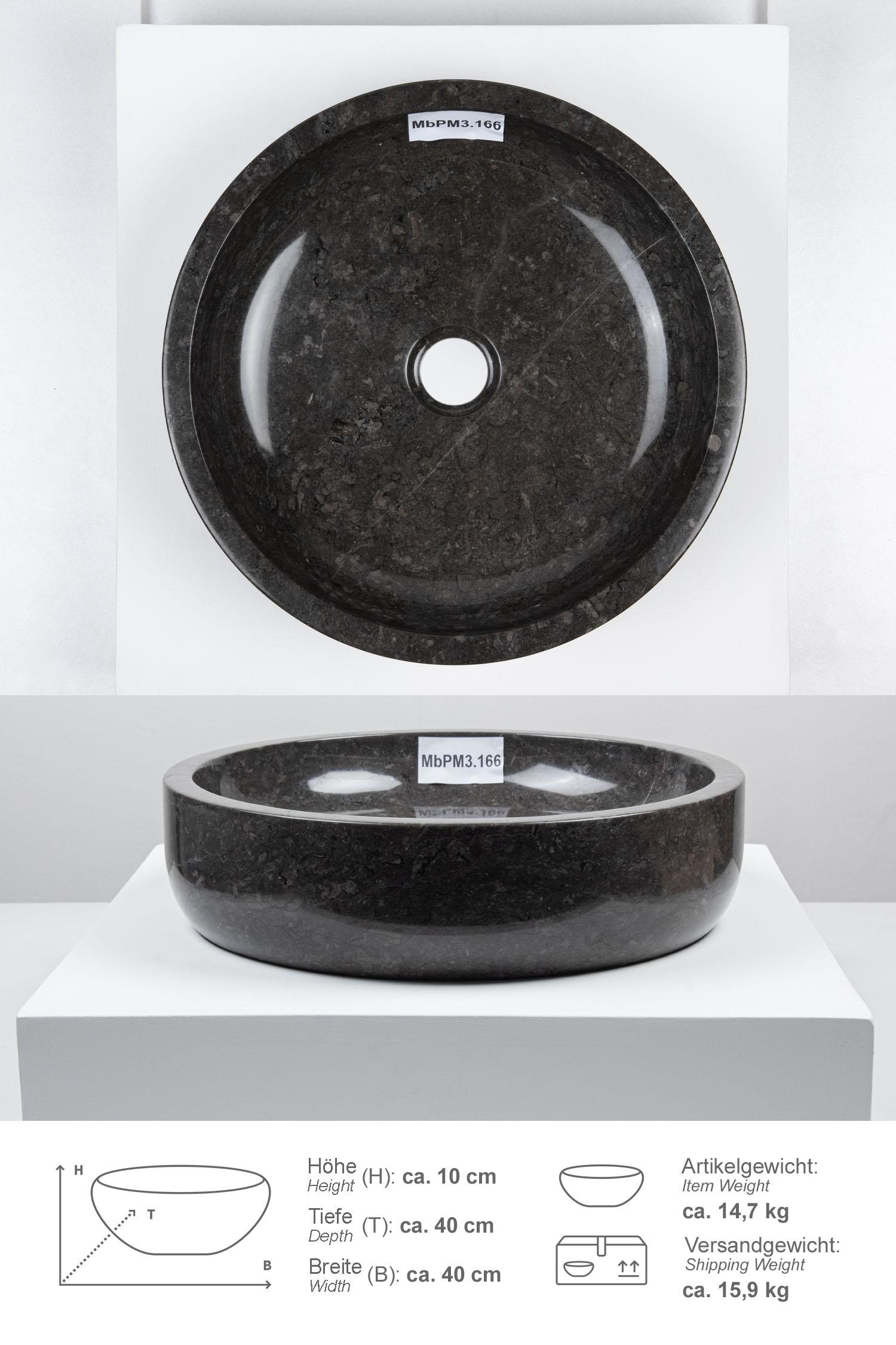 Marmor Waschbecken MILO 40 cm rund
MbPM3.166