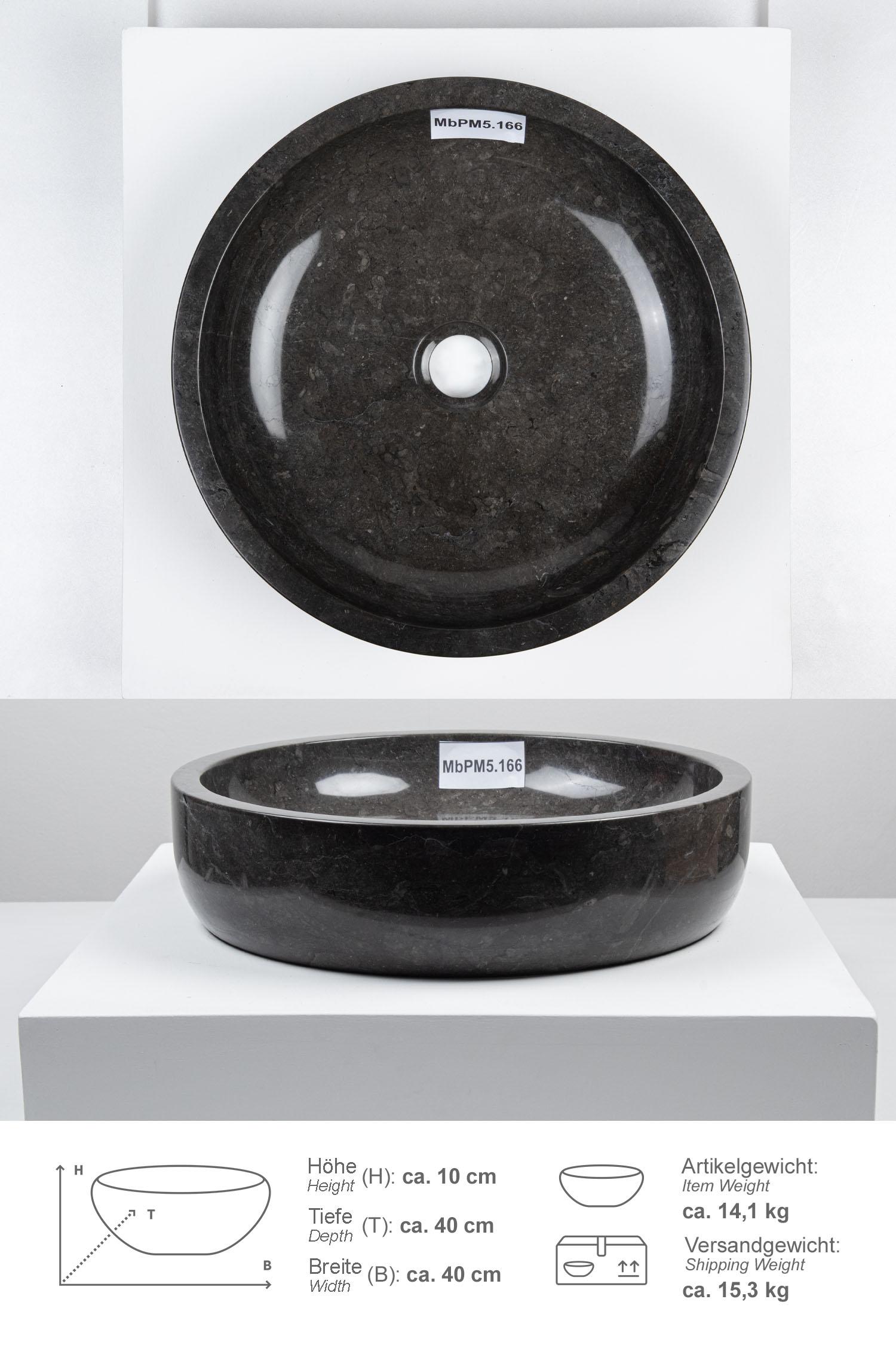 Marmor Waschbecken MILO 40 cm rund
MbPM5.166