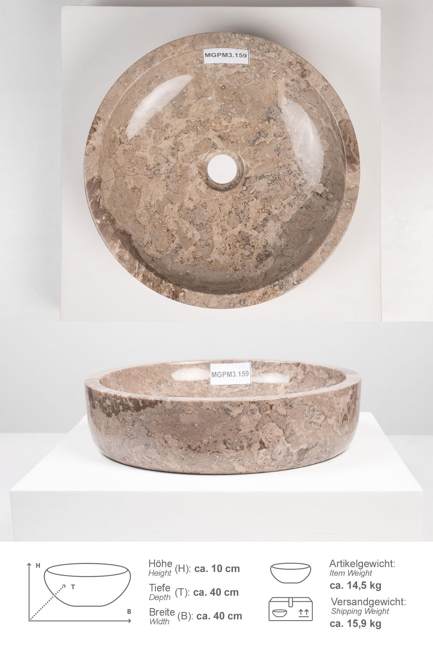 Marmor Waschbecken MILO 40 cm
MgPM3.159