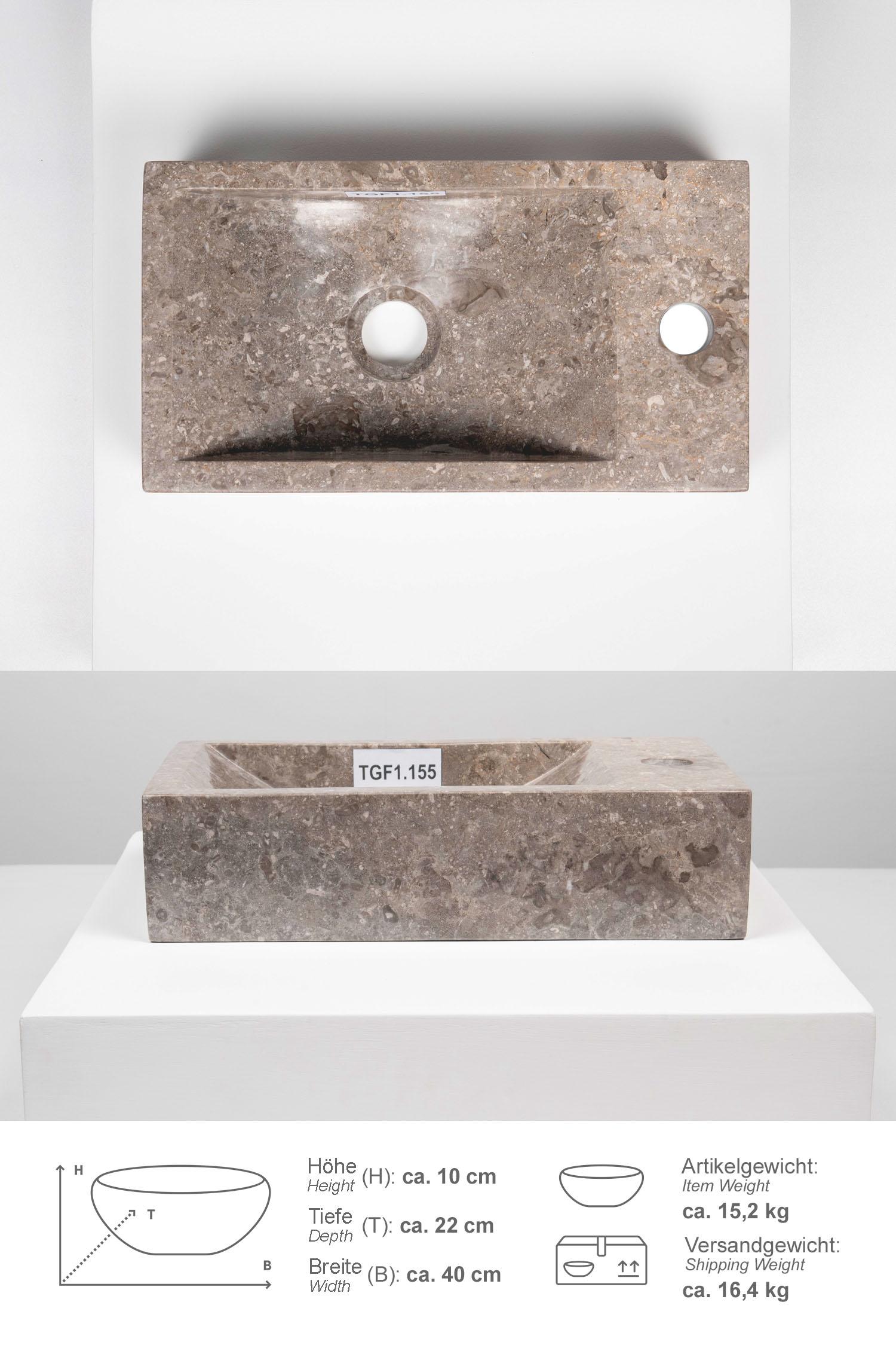 Marmor Steinwaschbecken TANGO 40 cm
TGF1.155