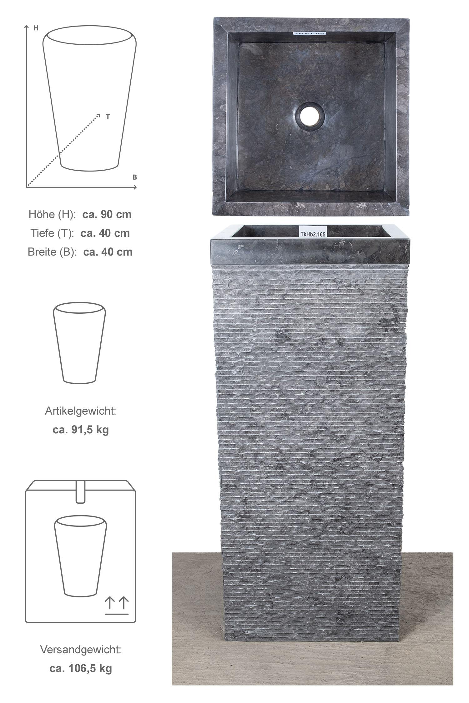 Marmor Standwaschbecken KOTAK 90 cm schwarz
TKHb2.165
