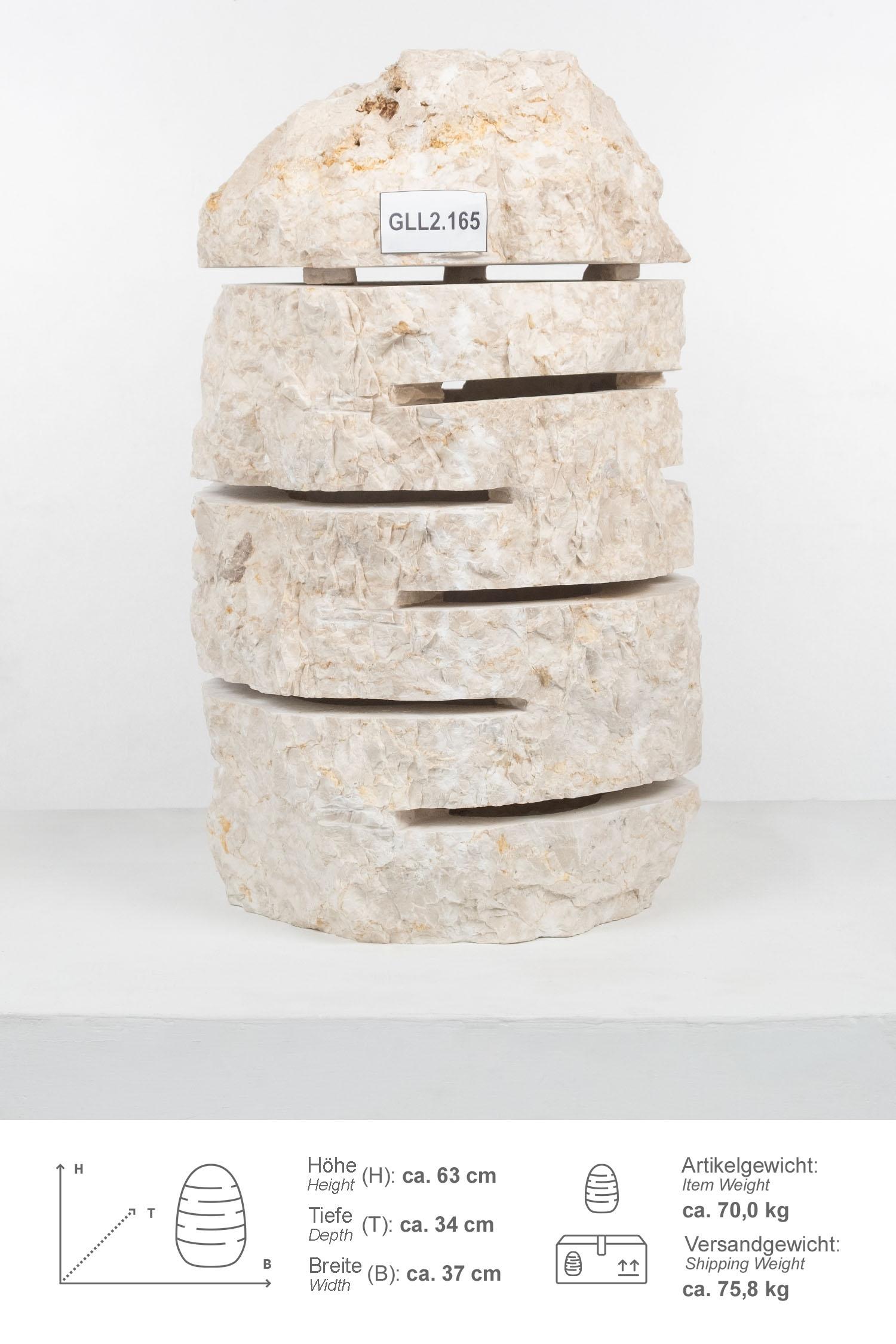 Marmor - Garten Leuchte creme 60 cm Größe L
GLL2.165