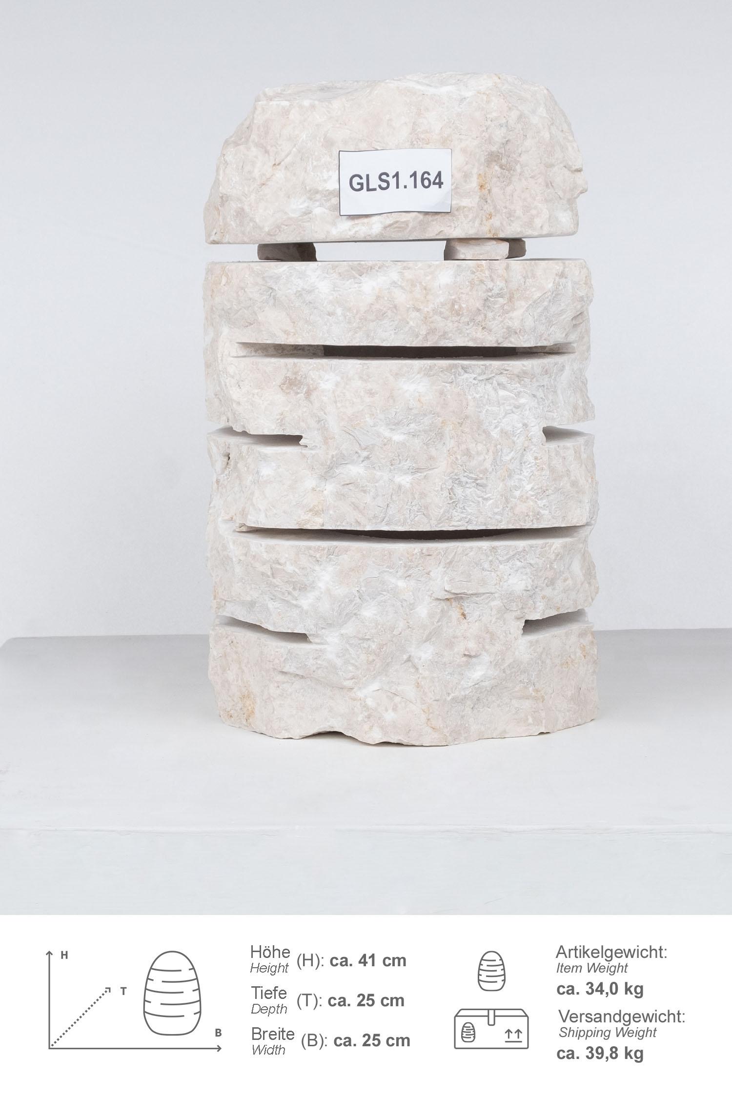 Marmor - Garten Leuchte creme 40 cm Größe S
GLS1.164