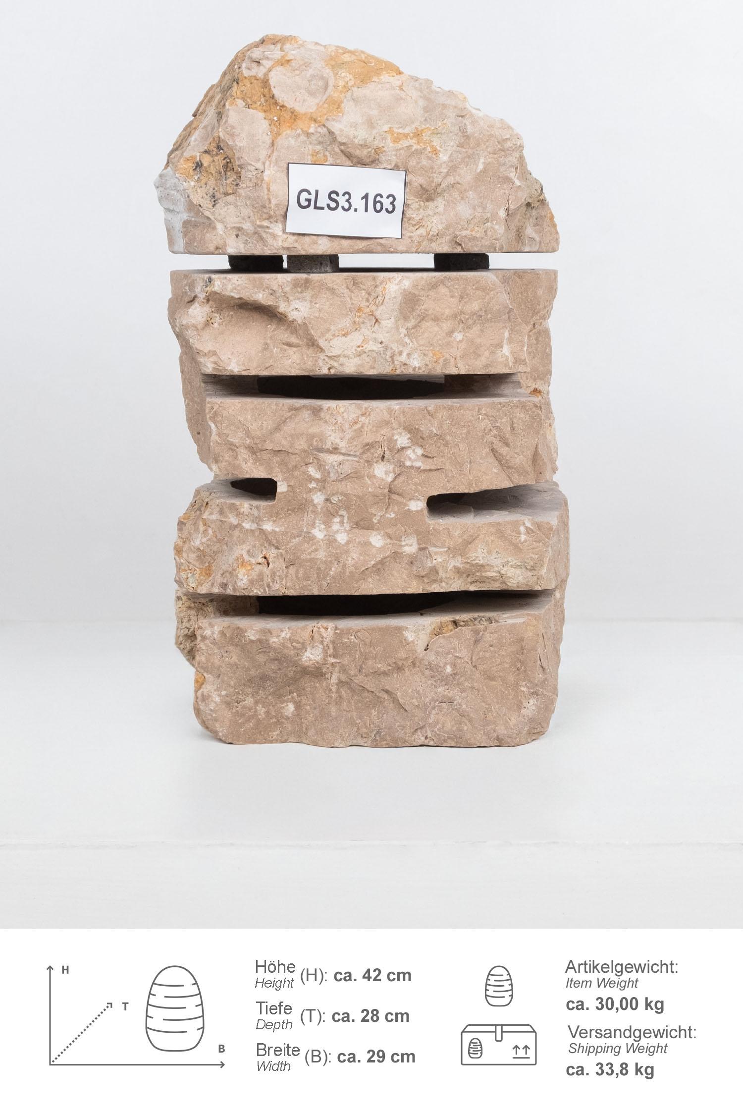 Marmor - Garten Leuchte creme 40 cm Größe S
GLS3.163