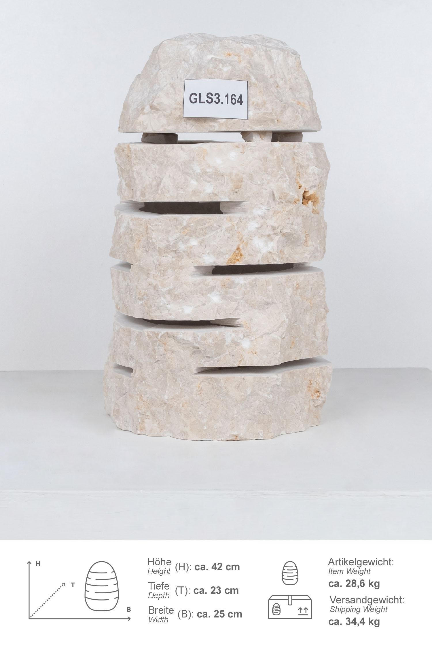 Marmor - Garten Leuchte creme 40 cm Größe S
GLS3.164