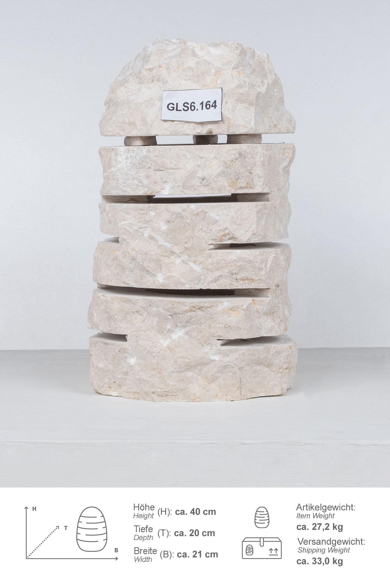 Marmor - Garten Leuchte creme 40 cm Größe S
GLS6.164