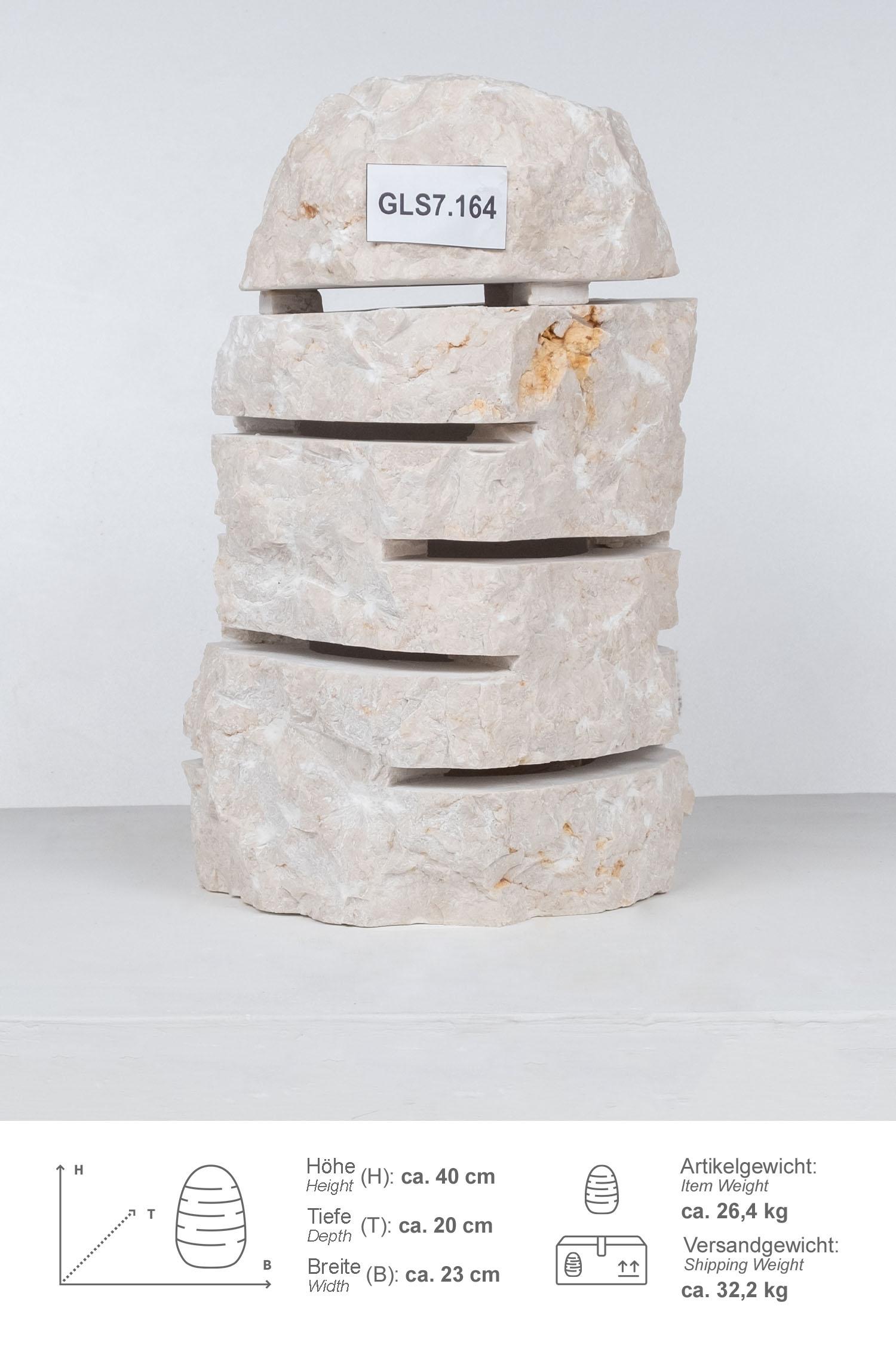 Marmor - Garten Leuchte creme 40 cm Größe S
GLS7.164