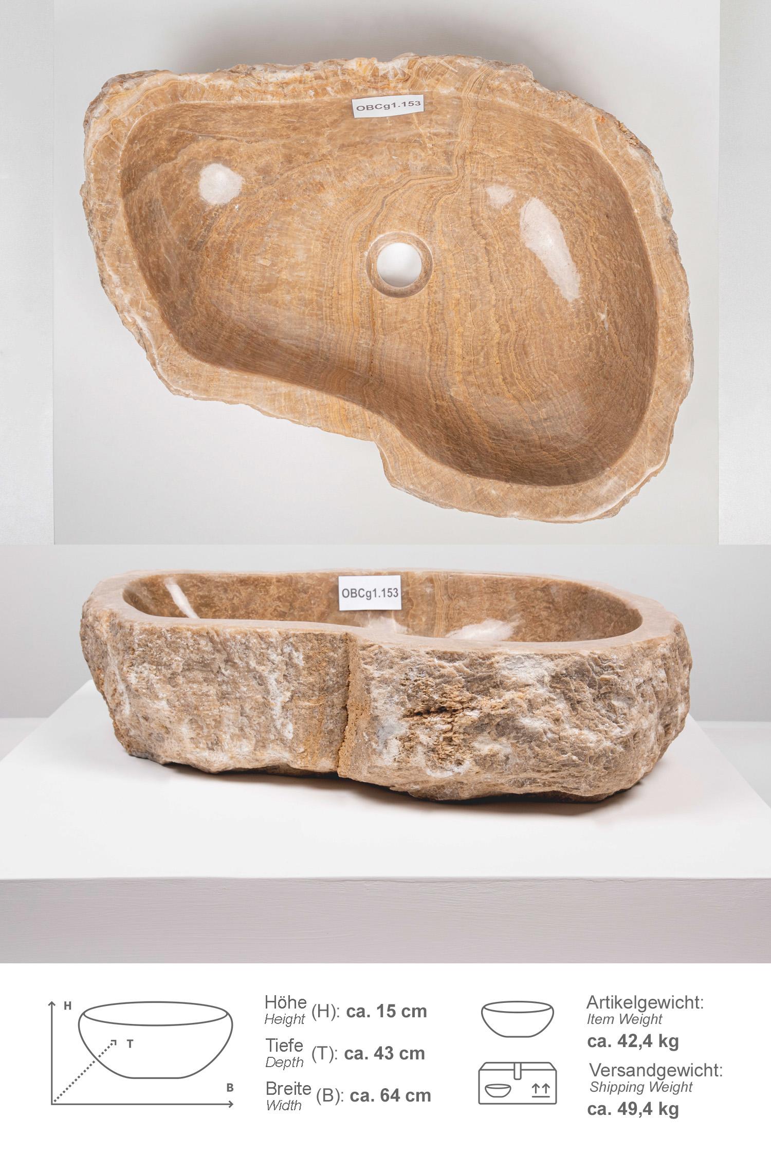 Onyxmarmor Waschbecken 60-70 cm OBCg1.153