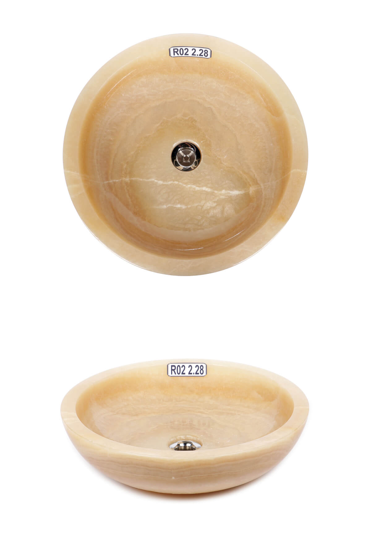 Onyx-Marmor - Waschbecken 45 cm creme kaufen