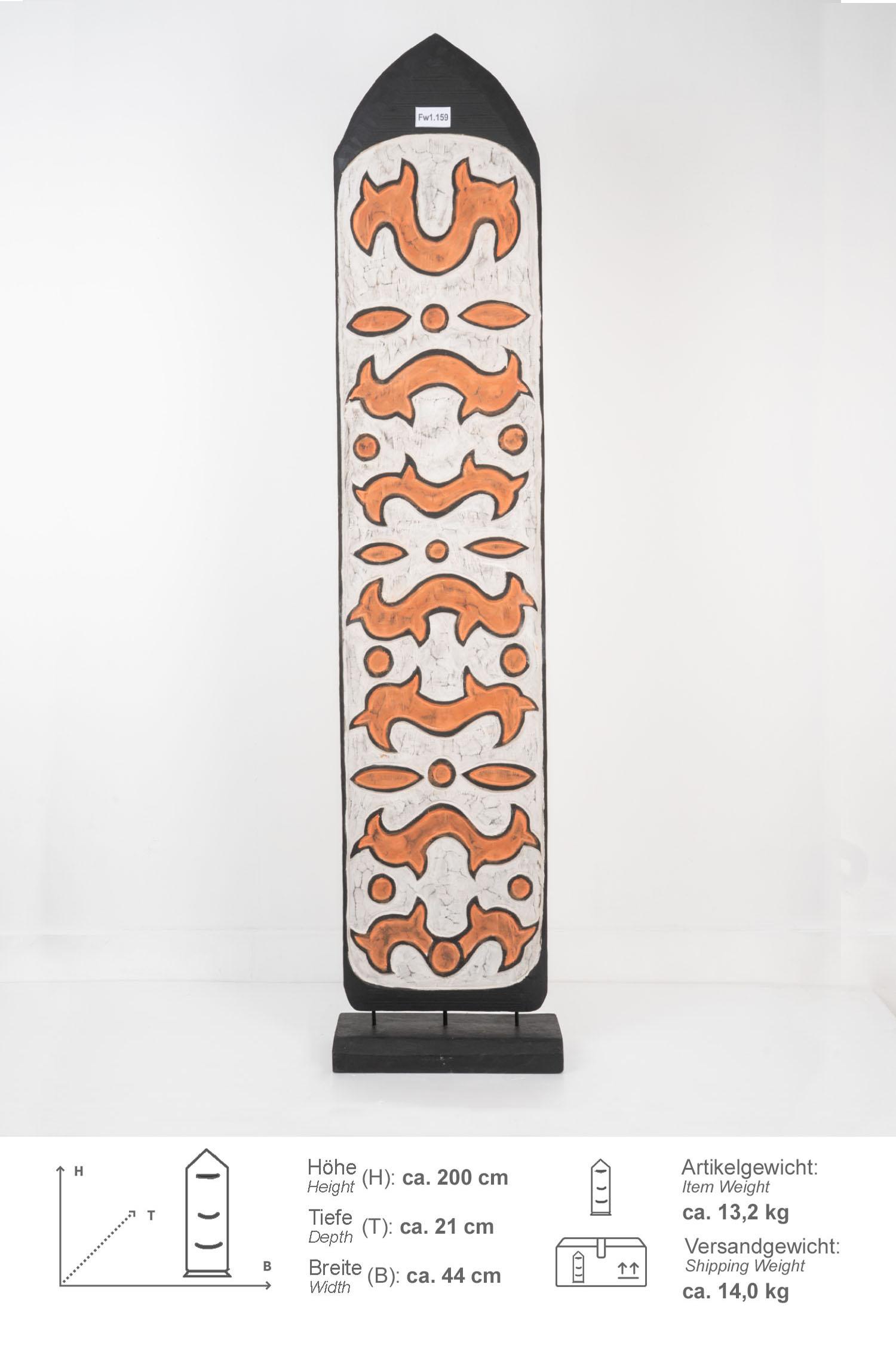 Standskulptur Tala weiß aus Suarholz Fw1.159